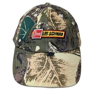Tires Les Schwab Strapback Baseball Cap Multi One Size Adjustable Camo Go USA